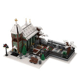 Winter Village Church Modular Building Blocks - DIY MOC Bricks Toys Gift Set Model