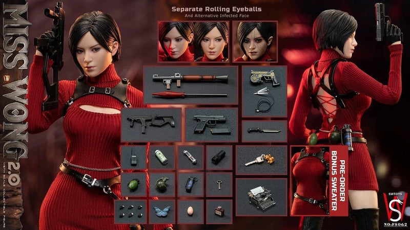SWTOYS FS062 1/6 Resident Zombie Evil Crisis Ada 2.0 Female Action Figure Model Model