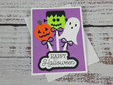 Happy Halloween Greeting Card Kit #34 [DIY Craft Kit, Spooky Cake Pops, 4 Cards] Model