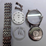 DIY Watch Part Kit for 8215 De Ville Prestige 41mm Case+Dial+Hands+Steel Strap Model