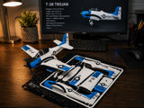 Marine Blue T-28 Trojan Navy Kit Card 3D Printed Aircraft Model Kit | Snap Fit Model