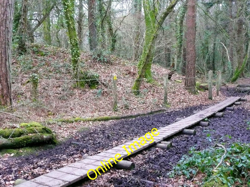 Photo 6x4 Board walk and fenced copper mine shaft, Godolphin Estate Gwedn c2012 Model