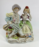 Vtg Victorian Couple Figurine Gold Display Decor Heirloom Classic Curated Shabby Model