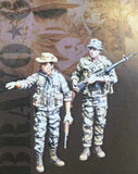 1/35 Special Forces Soldiers 2 Resin Figures Model Kit Military Scene Unpainted Model