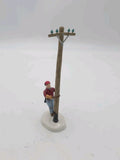 Dept 56 Snow Village Telephone Line Repairman #56.55413 Figurine 2005 Box Model