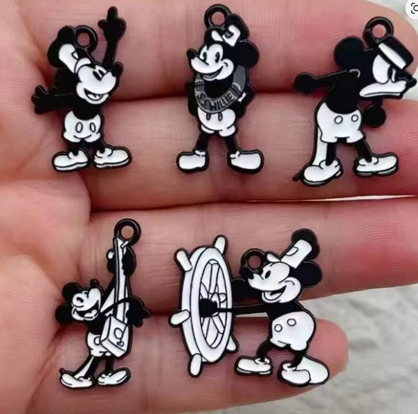 lot 50pcs cartoon Mickey Pendants DIY Earrings Jewelry Making Charms Charms