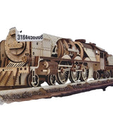 UGEARS V-Express Steam Train Model Kit 538pcs Mechanical 3D Wooden Puzzle Model