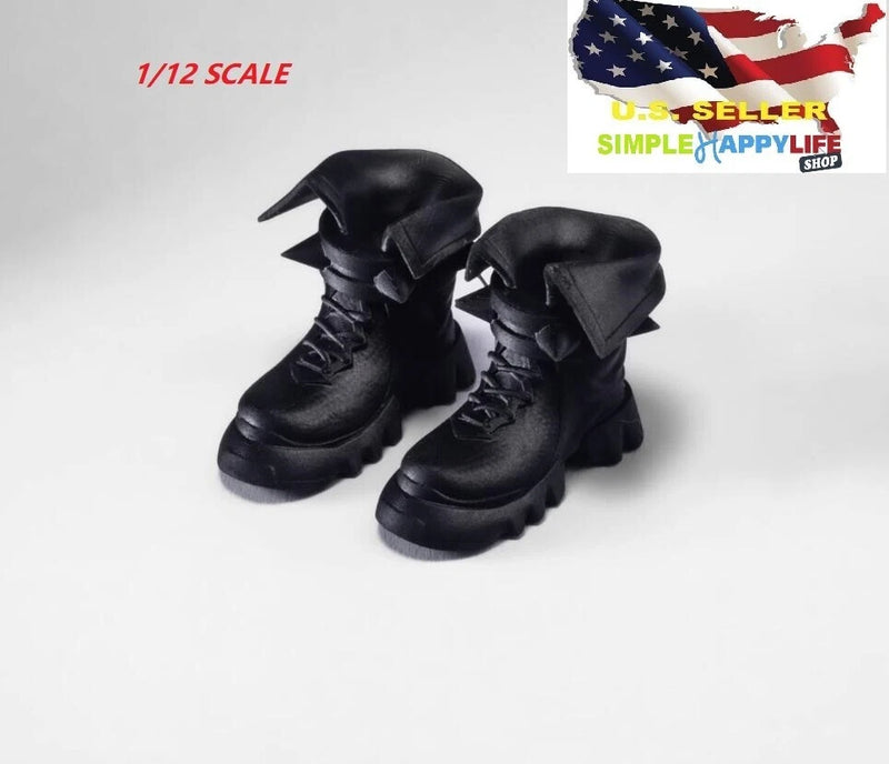 1/12 scale spike short Boots combat Shoes For 6'' Female Figure Nota Mezco ?USA? Model