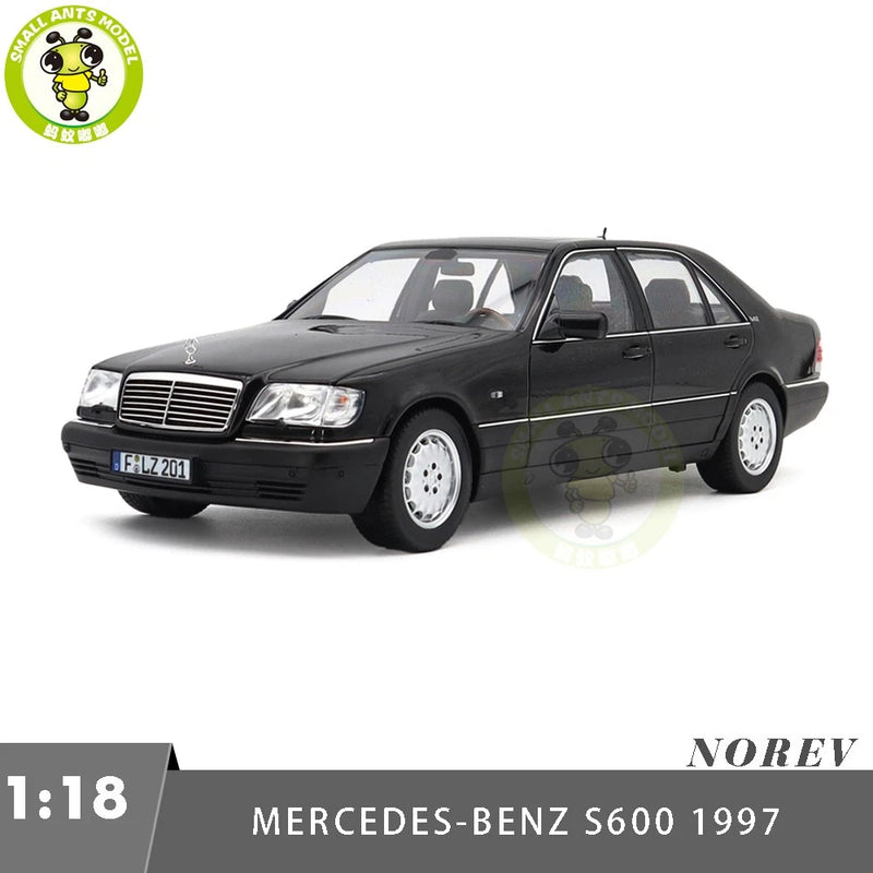 1/18 Norev 183045 Mercedes Benz S600 S CLASS 1997 W140 Black Diecast Model Car Model