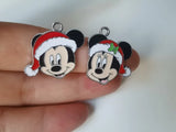 Lot cartoon Christmas Mickey Metal Charms DIY Earrings Jewelry Making Pendants Charms