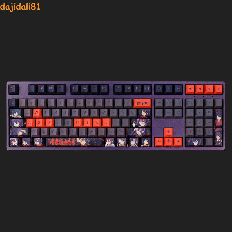 Manga 108 Keys Takanashi Rikka PBT Keycaps Set Cherry MX For Mechanical Keyboard Model
