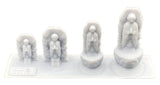 Chino Model Jizo Statue 3D Printed Resin Kit CM-011 Molding Color 4set Figure Model