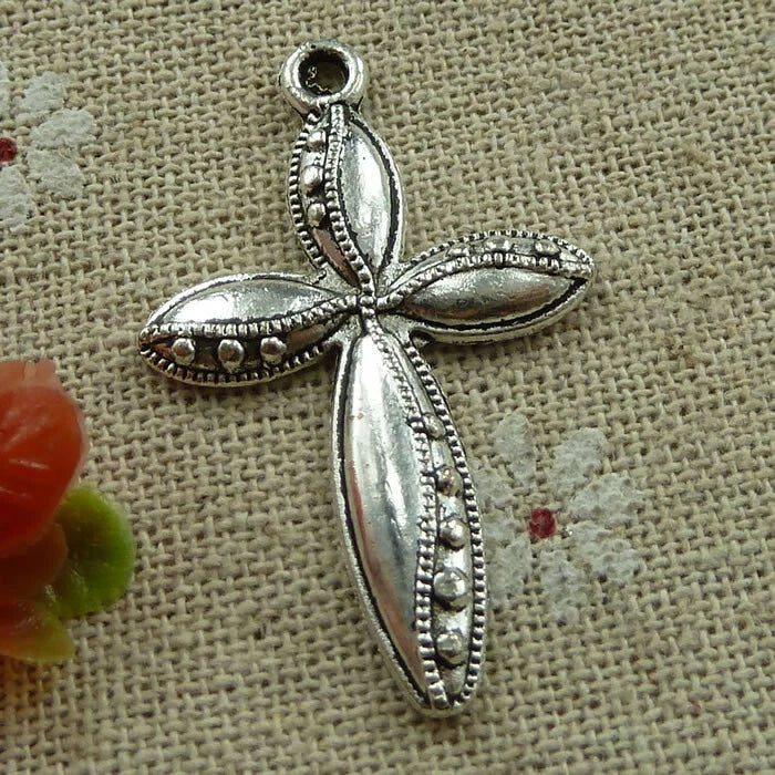 Free Ship 70 pcs tibetan silver cross charms pendants 38x24mm L-1577 Charms