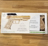 UGEARS Wolf-01 Handgun Wooden Mechanical Model Kit, Unassembled, 1:2 Scale Model