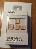 North Wood Accent Key Cap Pack For Keyboards, Arrow Keys And Spacebar Model