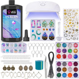 LET'S RESIN UV Resin Kit 250g with UV Light Jewelry Making Craft Kit 153Pcs Model
