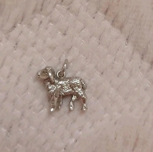 Vintage Sterling Silver Sheep Lamb Charm Or Pendant Detailed Realistic 925 Charms