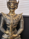 Vintage Thai Buddhist Statue Figure - 26" Tall - Southeast Asian Religious Art Model