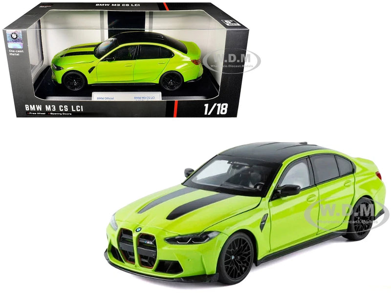 BMW M3 CS LCI LIME GREEN 1/18 DIECAST MODEL CAR BY HEIMANBA H1292 LGRN Model