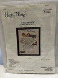 Happy Things! TEST PRAYER Counted Cross Stitch Kit 30600-1 1990 NEW Model