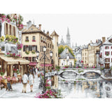 Luca-S counted cross stitch kit "Lake Annecy", 45x34cm, DIY Model