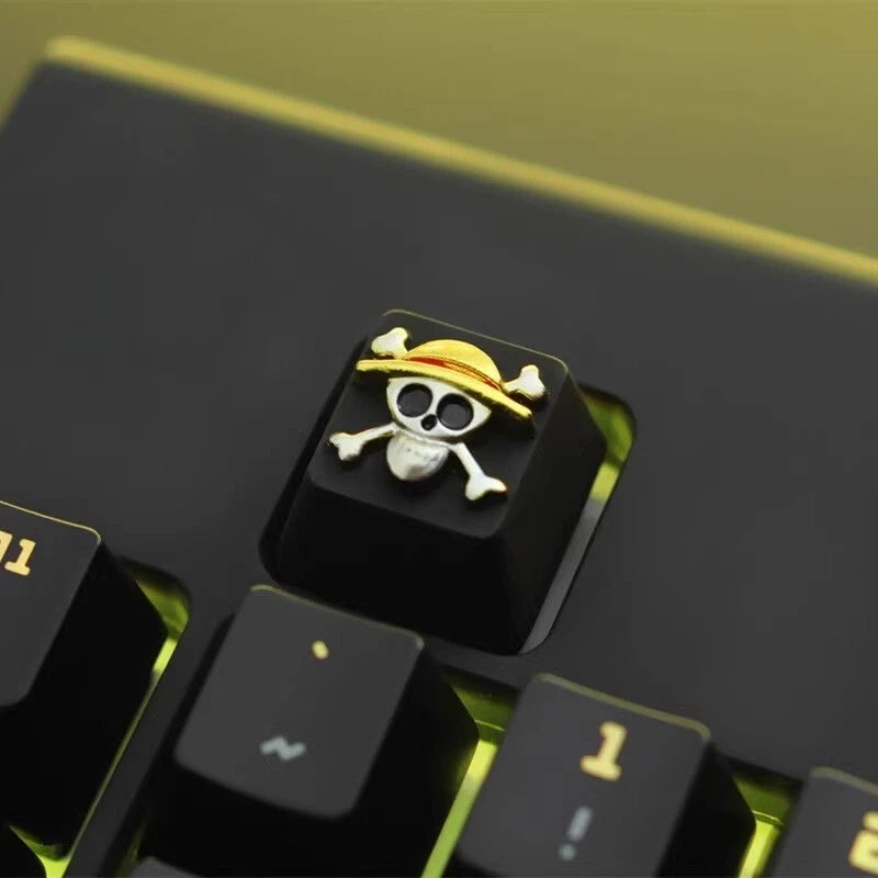 One Piece Anime Theme Key cap Zinc Alloy Keycaps For Cherry MX Keyboard Model