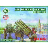 UMT 635 Plastic model kit Scale 1:72 Soviet air defense station, model 1931 year Model