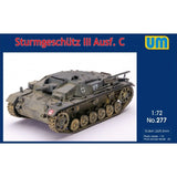 UNIMODELS UM 277 Plastic scale models kit Scale 1:72 Sturmgeschutz III Ausf.C Model