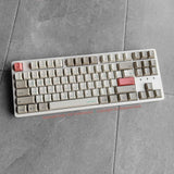 Retro Gray 9009 PBT Keycap Set OEM Profile fits Cherry MX Mechanical Keyboards Model