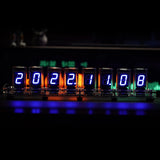 Retro 8-bit Tube Clock 12/24H LED Display WIFI Timing DIY Desk Clock APP Control Model