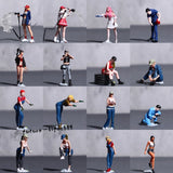 1/64 Diorama Car Mechanic Figure Model City Garage Scene Display Props Model Toy Model
