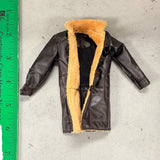 PB-MF-BANE-LTC:  Deluxe Faux Leather Brown Coat for McFarlane TDKR Bane, Morfig Model