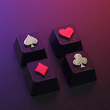 Poker card peripherals Theme Zinc Alloy Keycap for Cherry MX Mechanical Keyboard Model