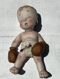 Vintage Bisque Porcelain Collectible Display Boxing Baby Figure 5.5" Model