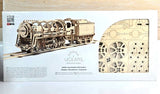 UGEARS Model Locomotive w/Tender Kit | 3D Wood Puzzle | Mechanical Model - NEW Model