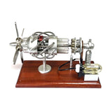 Vintage Stirling Engine Model Butane Gas Mechanical Toys Collection Desktop Gift Model