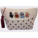 Le Bonheur des Dames bag counted petit point kit "Case Cats", 18x11x7cm, DIY Model