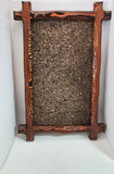Wood Framed Brown Chunky Cork Message Recipe Art Board 26x17 Cryptomeria Vtg Model
