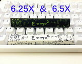 6.5X 6.25X Dye-sub Spacebar Keycap E=mc2 Cherry Profile for Mechanical Keyboard Model