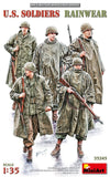 MiniArt 35245 WWII US Soldiers in Rainwear 1/35 Scale Plastic Model Figures Model