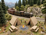 S Scale Tents and Picnic Tables ?C 3D Printed Model Railroad Scenery 1:64 Model