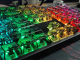 132 Key Keycaps Set CBSA PC Crystal Clear Transparent for MX Mechanical Keyboard Model