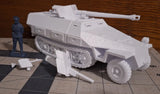 Sd.Kfz. 251 Hanomag German Half Track MG42 Pak 36 Pak 40 3D Printed 1/32 Scale Model