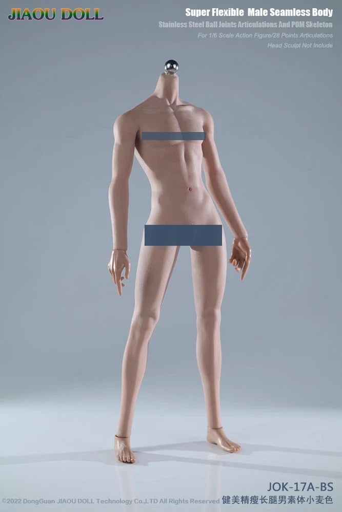 JIAOU DOLL JOK-17A-BS 1/6 Male Suntan Flexible Seamless Body 12''Action Figure Model