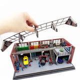Diorama 1/64 Diecast Car Garage Props Model Repair Workshop Tools Scene Display Model