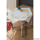 Vervaco tablecloth stitch embroidery kit Spring flowers, stamped, DIY Model