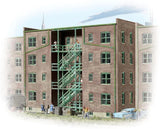 Walthers 933-3263 Parkview Terrace Background Building N Scale Squeaky's Trains Model