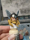 1/12 Painted Retro Thor Beard God of Thunder Head Carved Fit 6'' ML Figure Model