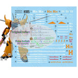 for HG 1/144 Gouf Ignited Heine Westenfluss Custom Water UV Light Reactive Decal Model