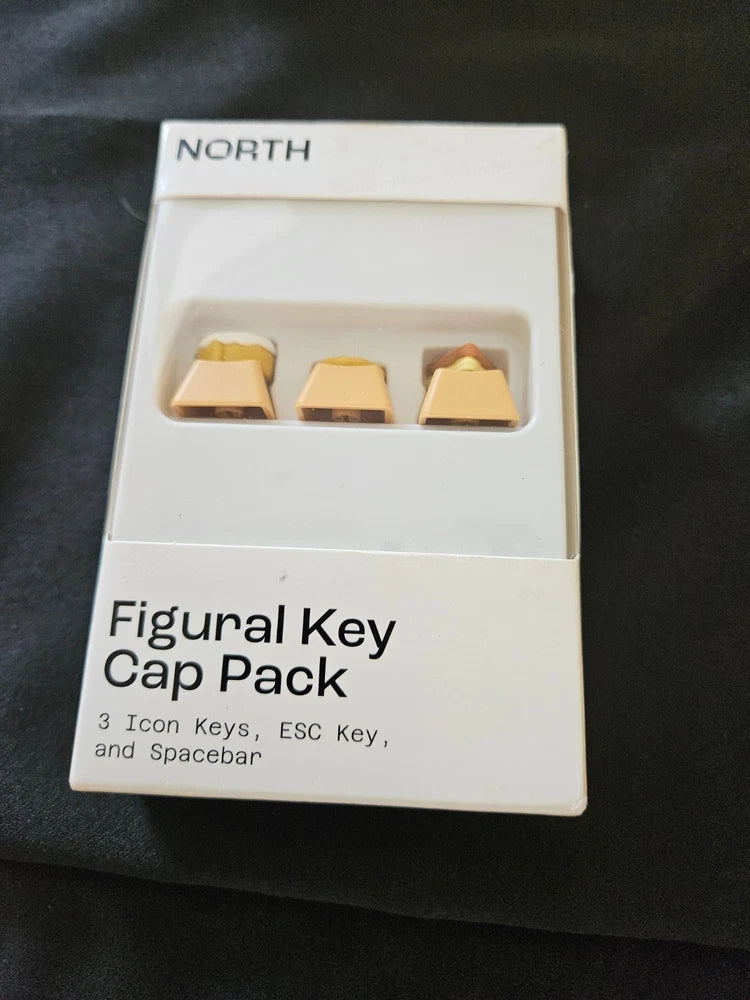 North Figural Pies Key Cap Pack - 3 Icon Keys, ESC Key, and Spacebar Model
